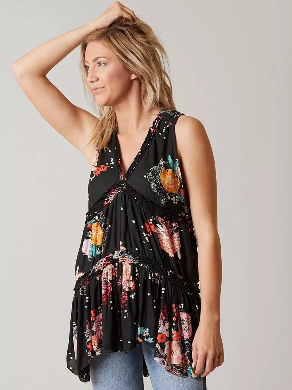 Free People Black Haze Tunic